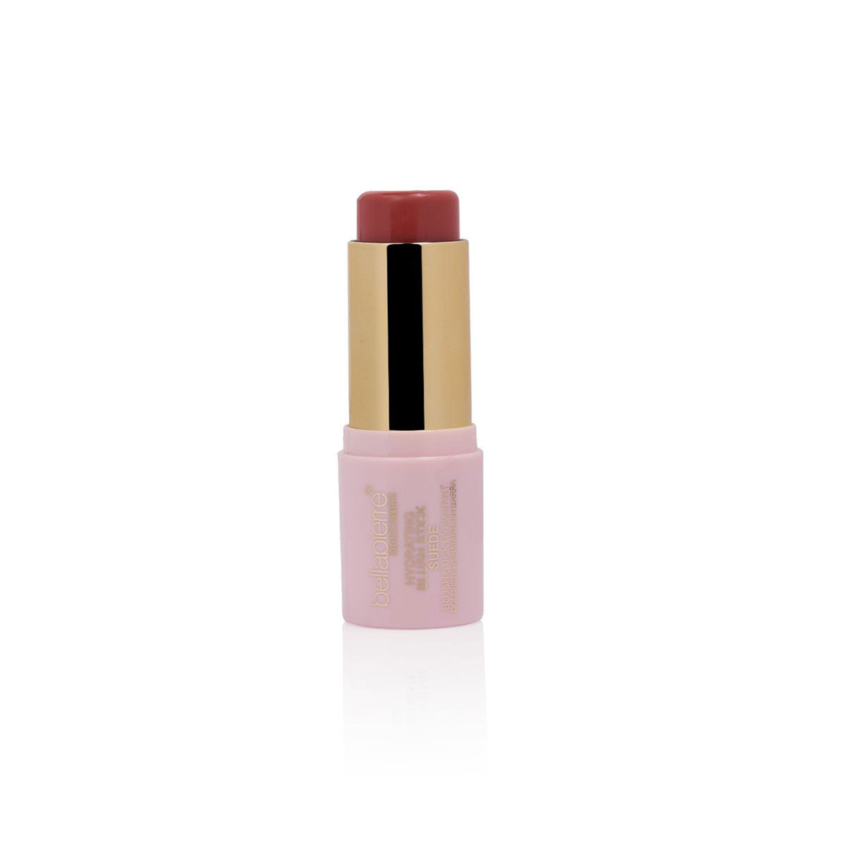 Bellapierre Hydrating Blush Stick in de kleur Suede bij Schoonheidsinstituut Très Belle voor een diepe, warme rode kleur met een aardse ondertoon.