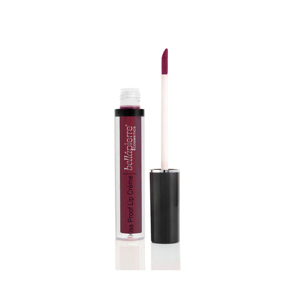 De zachte applicator van de Bellapierre Kiss Proof Lip Crème voor een strakke en gemakkelijke aanbreng van de Orchid lipkleur.