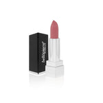 Close-up van de Bellapierre Matte Antique Pink Lipstick textuur, geformuleerd met natuurlijke waxen en minerale pigmenten voor een matte look.