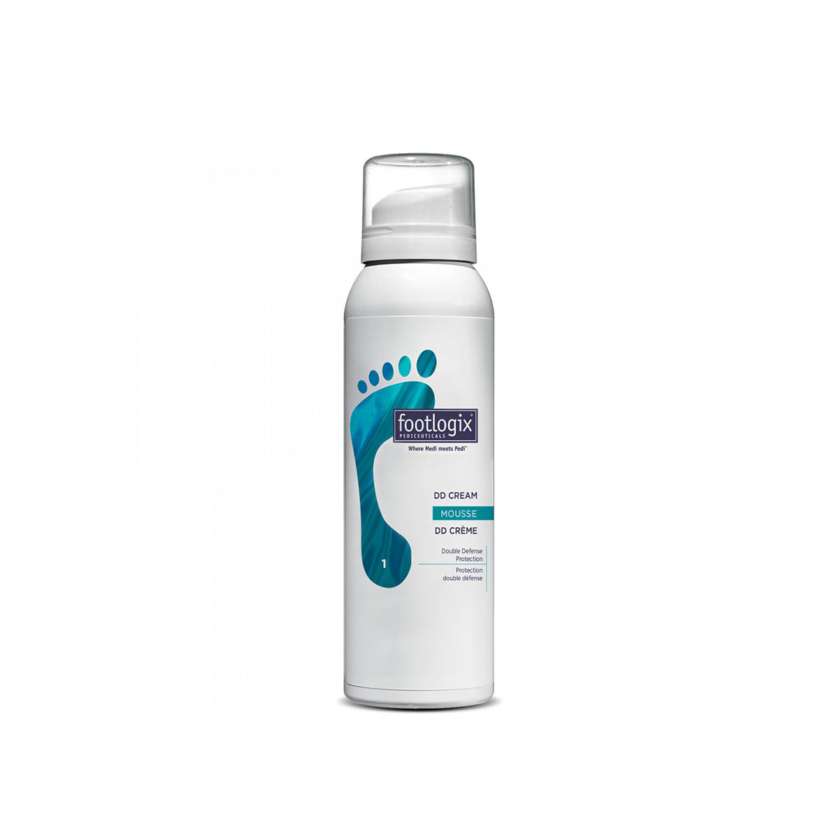 Footlogix DD Cream Mousse bij Schoonheidsinstituut Très Belle voor de verzorging van zeer droge voeten en een gevoelige huid.
