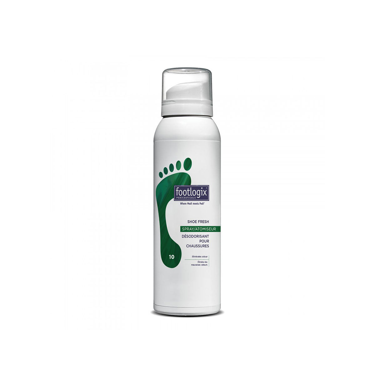 Footlogix Shoe Fresh Spray bij Schoonheidsinstituut Très Belle voor het elimineren van geurtjes en bacteriën in schoenen.