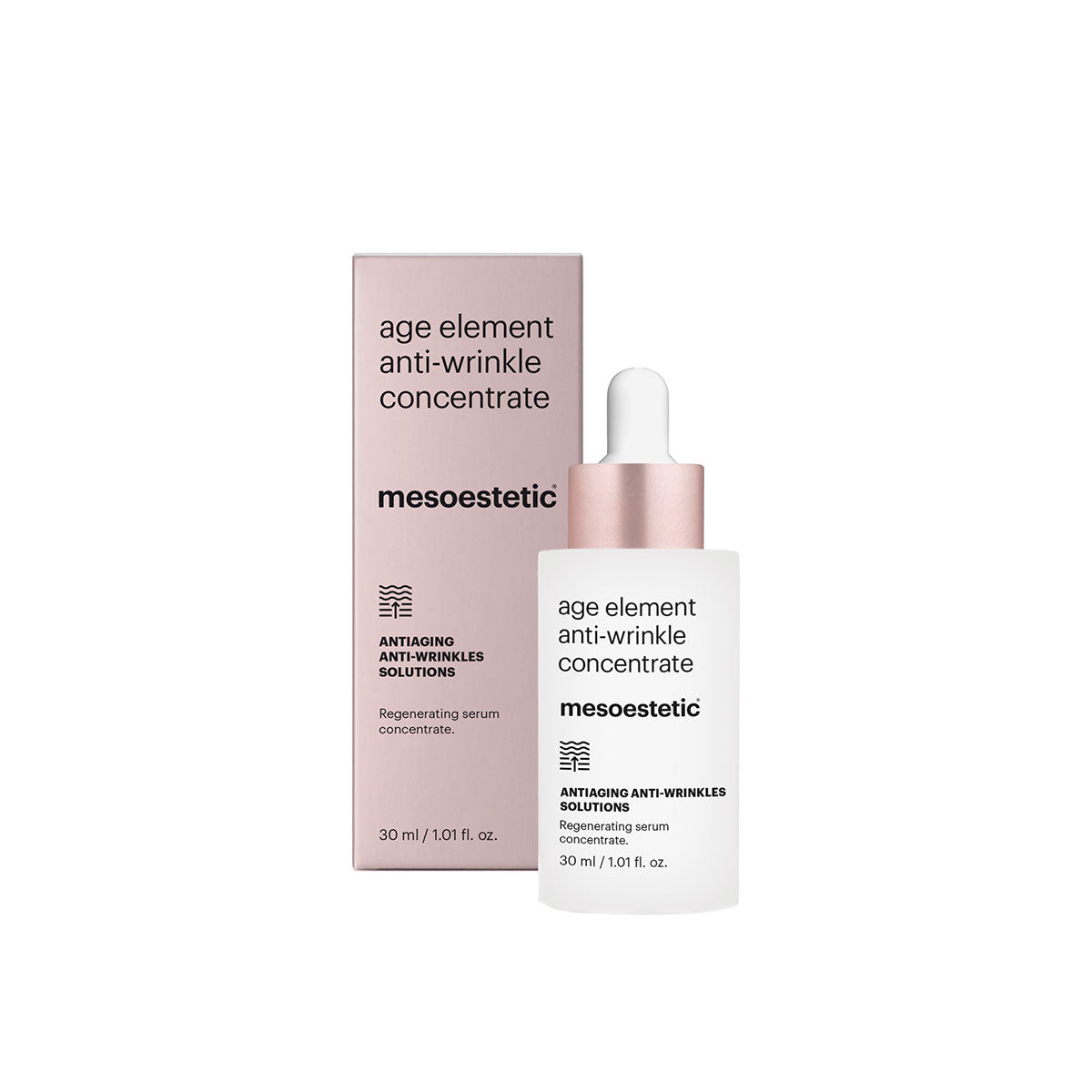Het mesoestetic Age Element Anti-Wrinkle Concentrate bij Schoonheidsinstituut Très Belle voor rimpelcorrectie.